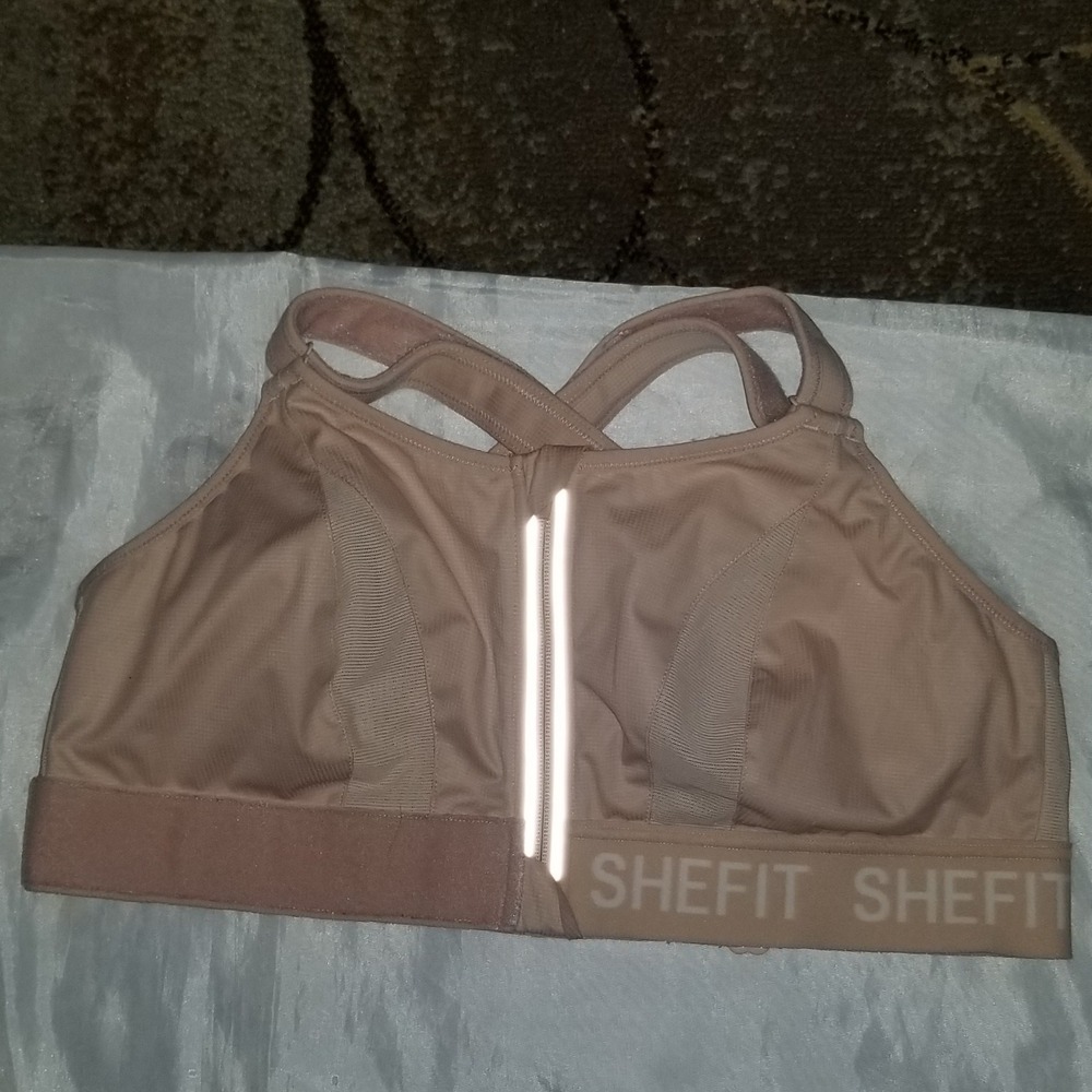 Shefit Ultimate Sports Bra Women 2Luxe Sand Excellent High Impact Front Zip